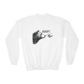 White Bear Boop Funny Youth Sweatshirt, front view