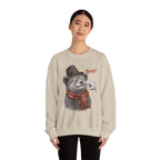 Model wearing the sand Bear Boop Thanksgiving Sweatshirt