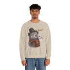 Model wearing the sand Bear Boop Thanksgiving Sweatshirt