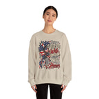 Model wearing the Being A Veteran's Wife Is A Choice Being His Wife Is An Honor Sweatshirt