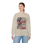 Model wearing the Being A Veteran's Wife Is A Choice Being His Wife Is An Honor Sweatshirt