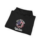 Best Great Dane Dad Ever retro flag hoodie, folded detail