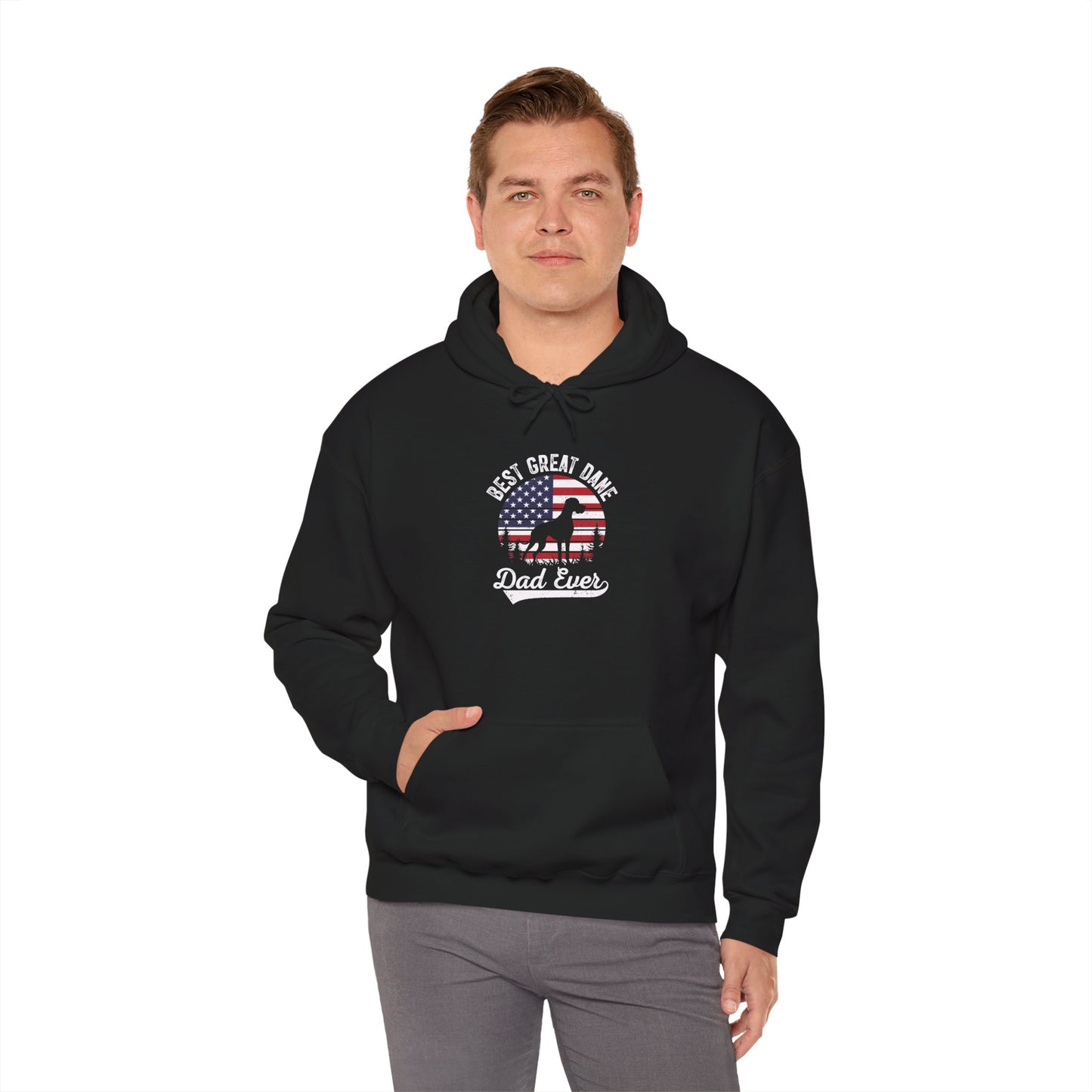 Best Great Dane Dad Ever hoodie, additional product view