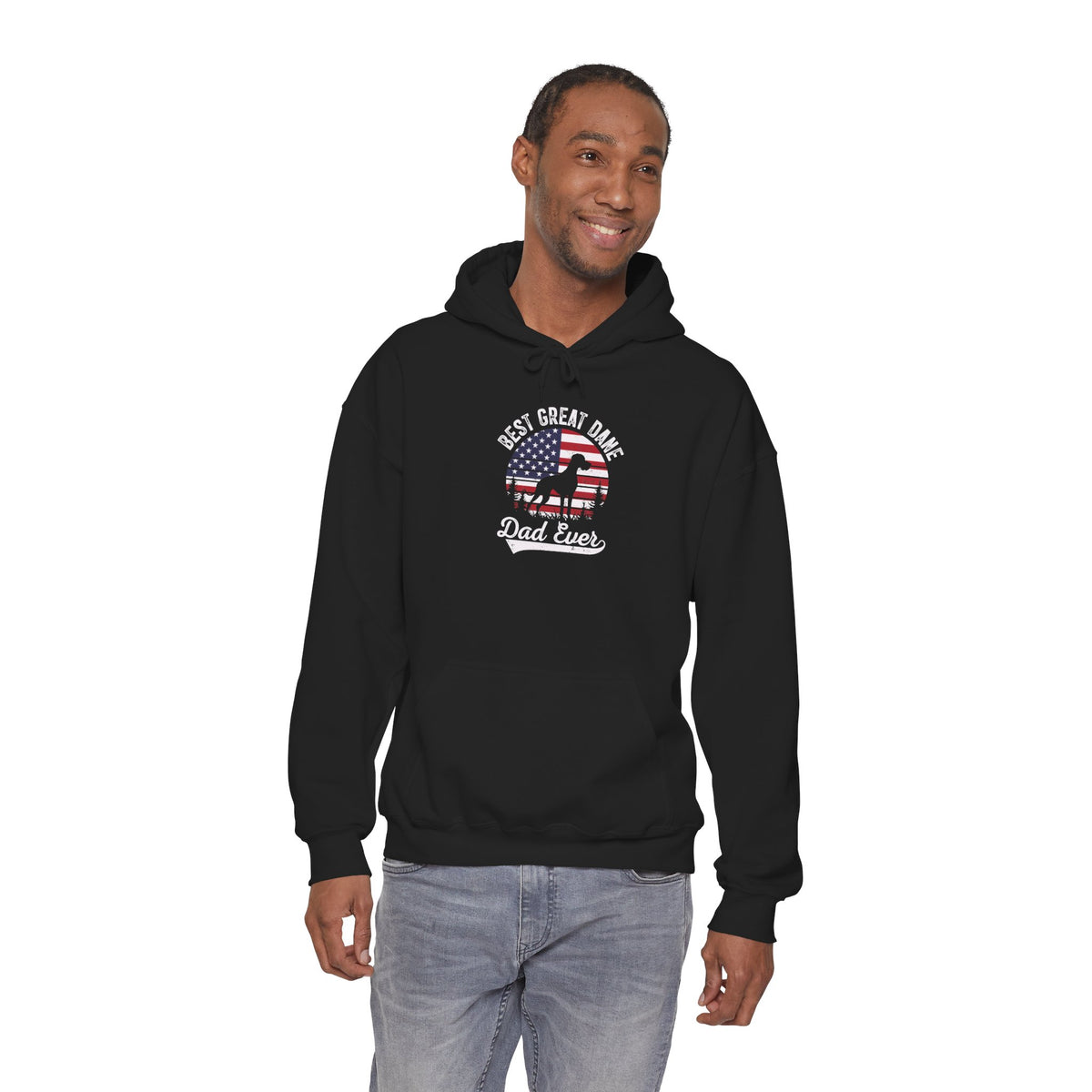 Best Great Dane Dad Ever hoodie, additional product view