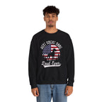 Woman wearing the Best Great Dane Dad Ever Sweatshirt