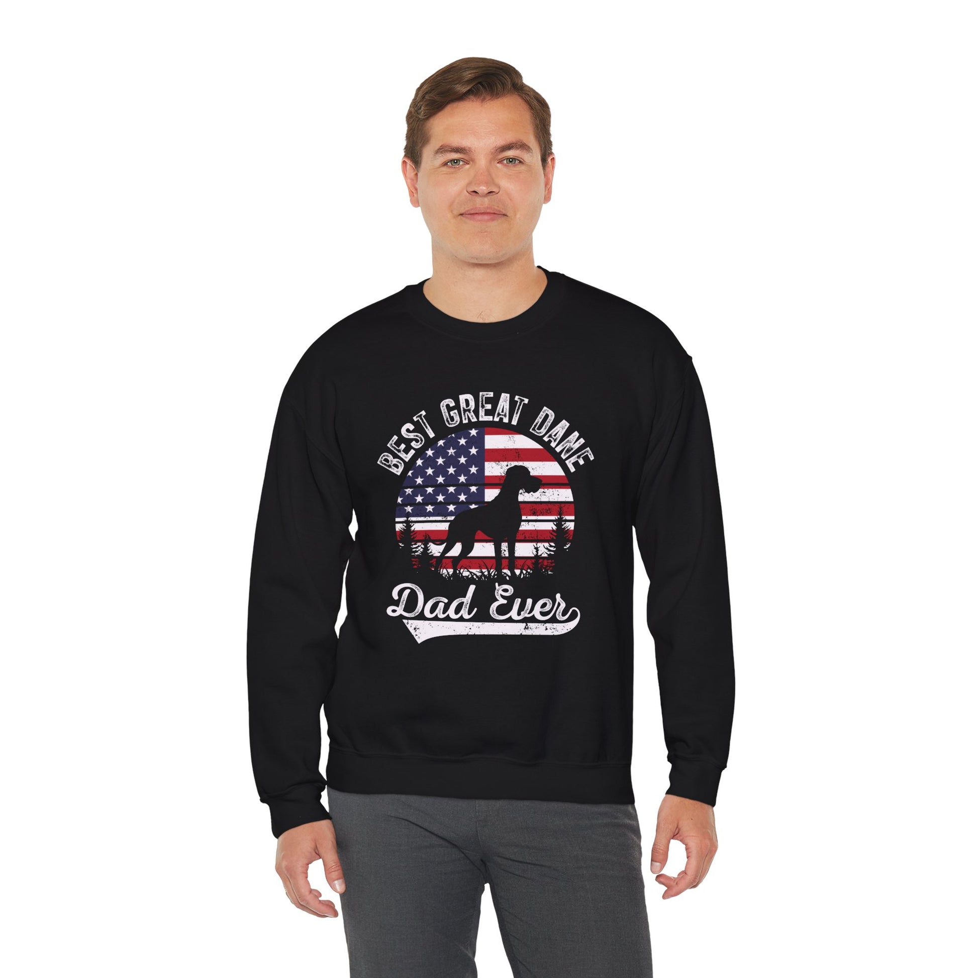 Best Great Dane Dad Ever sweatshirt, additional product view