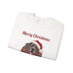 Merry Christmas From The Great Dane Sweatshirt (blue Great Dane), folded