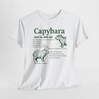 Capybara Definition Funny T-Shirt, flat lay