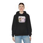 Woman wearing the Black Capybara With Christmas Present Hoodie