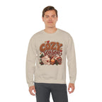 Model wearing the sand Cozy Season Sweatshirt