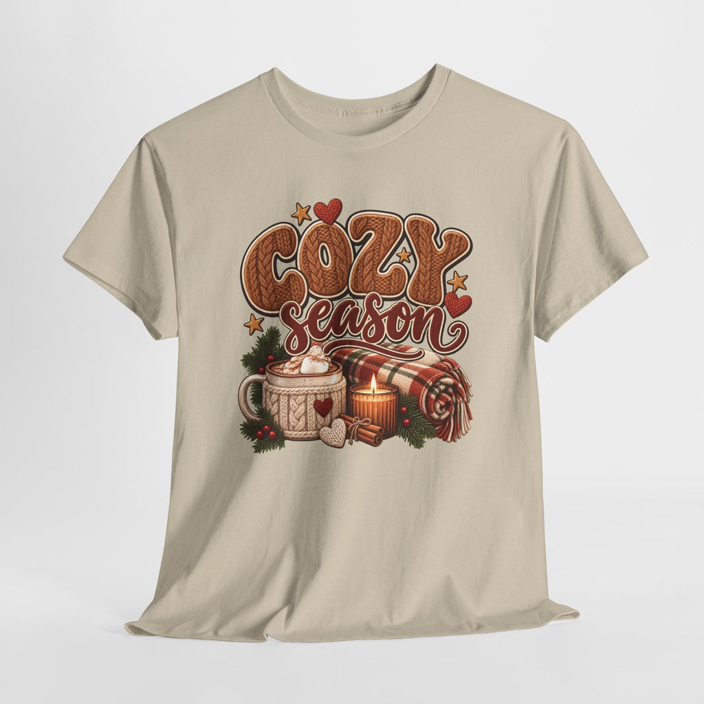 Cozy Season T-Shirt, flat lay