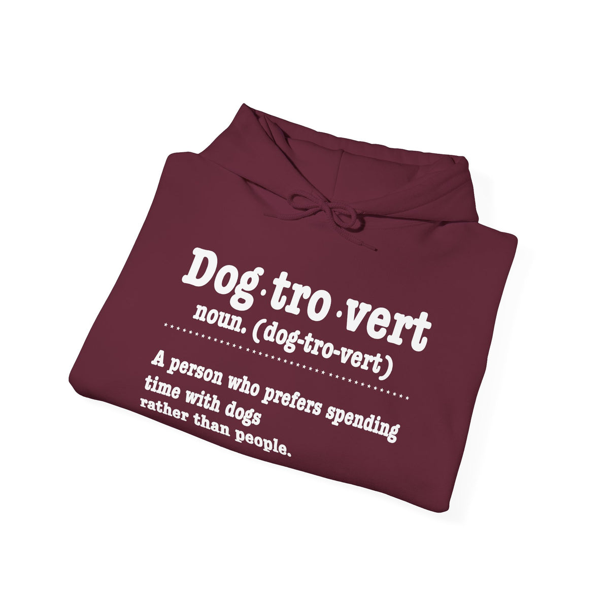 Dogtrovert definition hoodie, folded detail