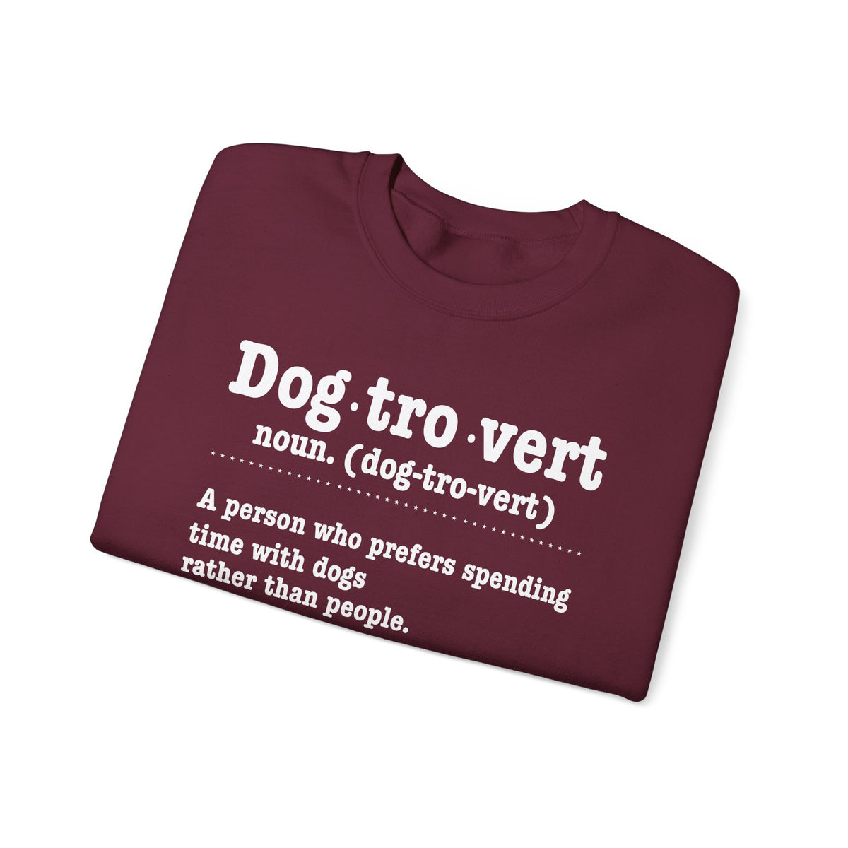 Dogtrovert definition sweatshirt, folded detail