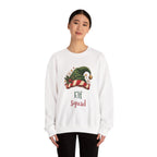 Woman wearing the Elf Squad Sweatshirt