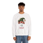 Man wearing the Elf Squad Sweatshirt
