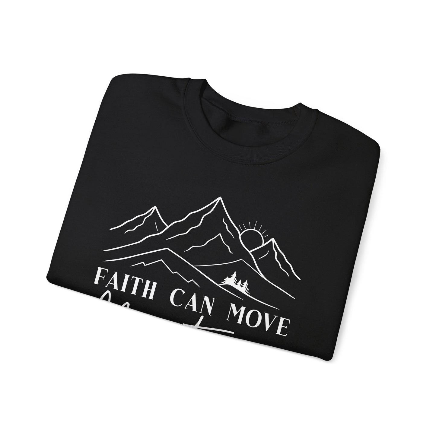 Faith Can Move Mountains sweatshirt, additional product view