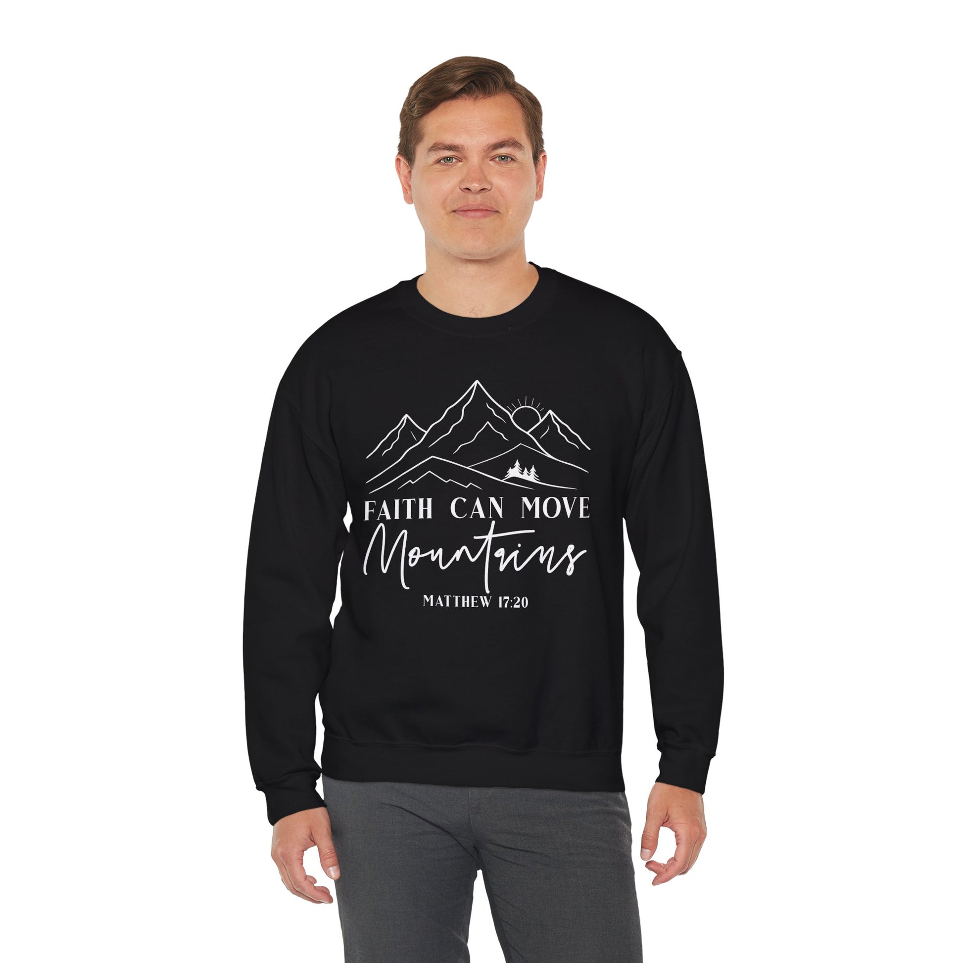 Faith Can Move Mountains sweatshirt, additional product view