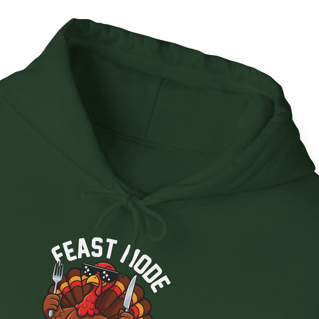 Feast Mode Activated Hoodie, front collar close-up