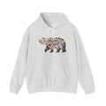 Ash Floral Mama Bear hoodie with wildflower bear print, front view