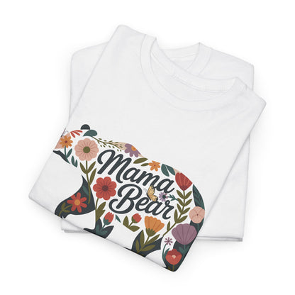 Floral Mama Bear t-shirt with wildflower bear print, additional product photo