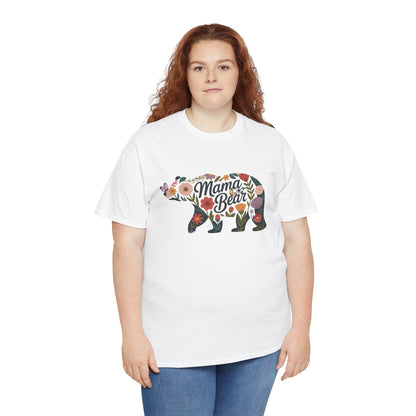 Floral Mama Bear t-shirt with wildflower bear print, additional product photo