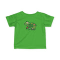 Apple Floral Mini Bear baby t-shirt with wildflower bear print, front view