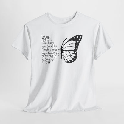 Galatians 6:9 Do Not Give Up butterfly t-shirt, additional product photo