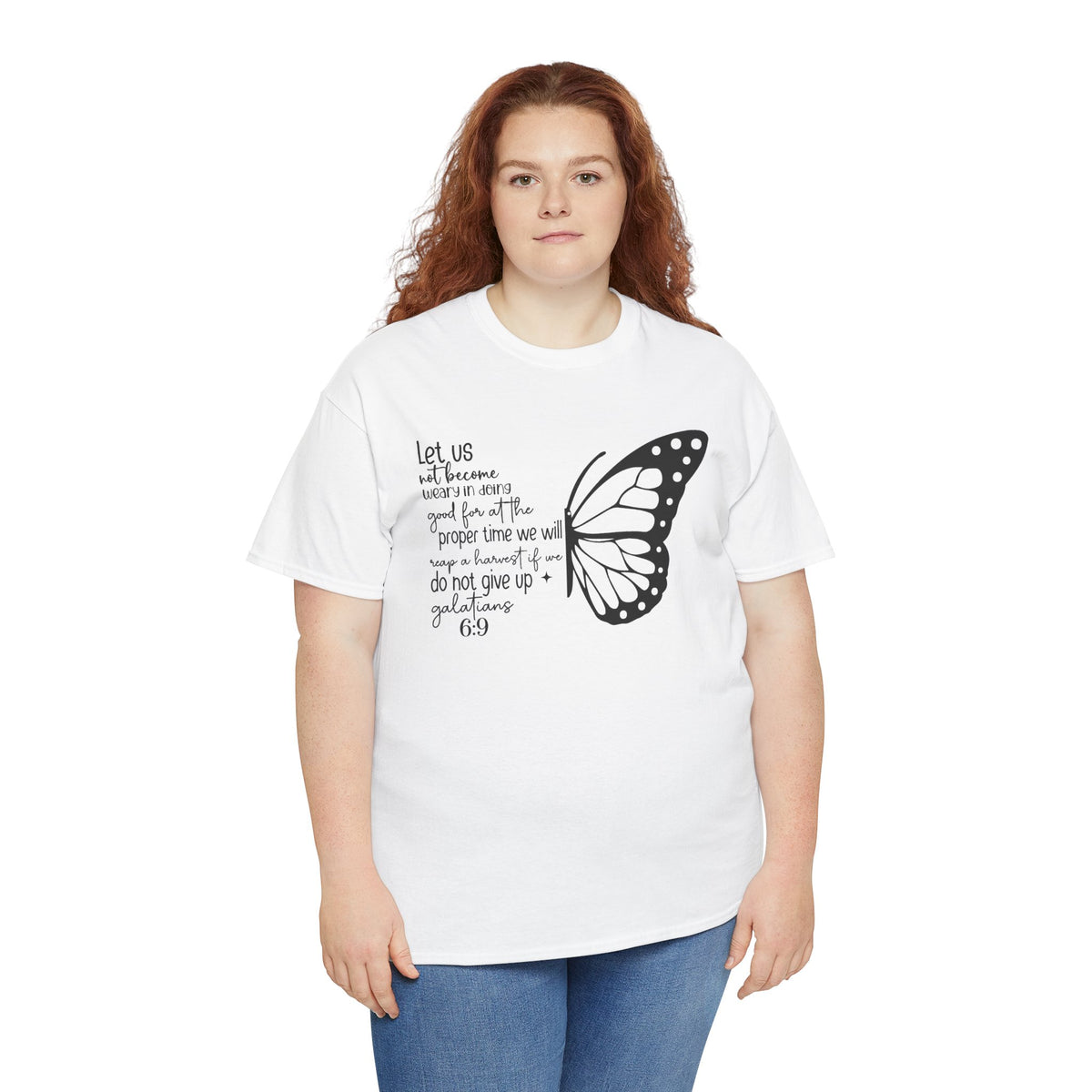 Galatians 6:9 Do Not Give Up butterfly t-shirt, additional product photo