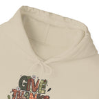Give Thanks Hoodie, front collar close-up