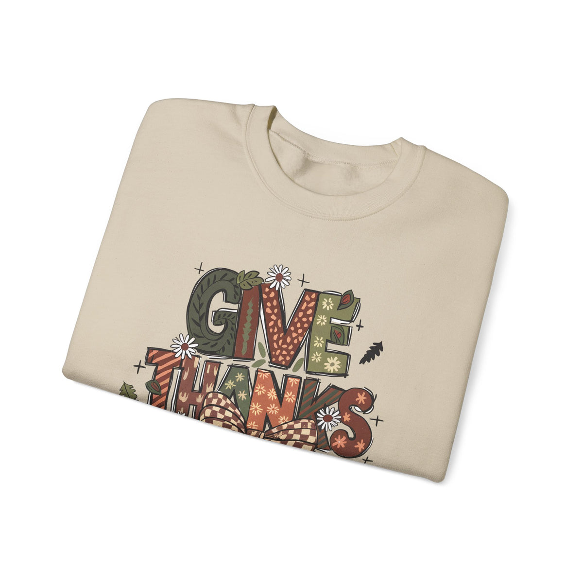 Give Thanks Sweatshirt, folded