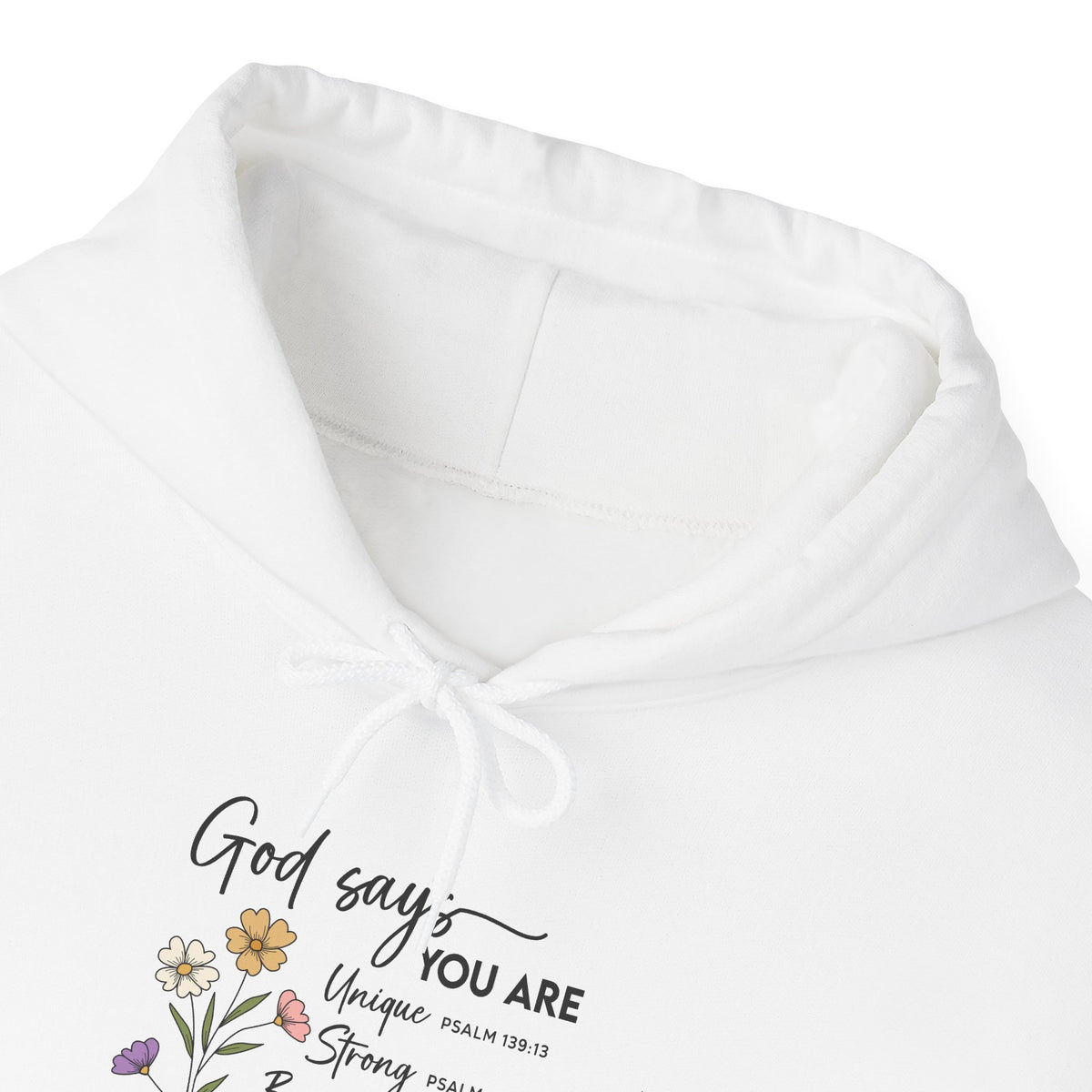 God Says You Are wildflower hoodie, additional product photo
