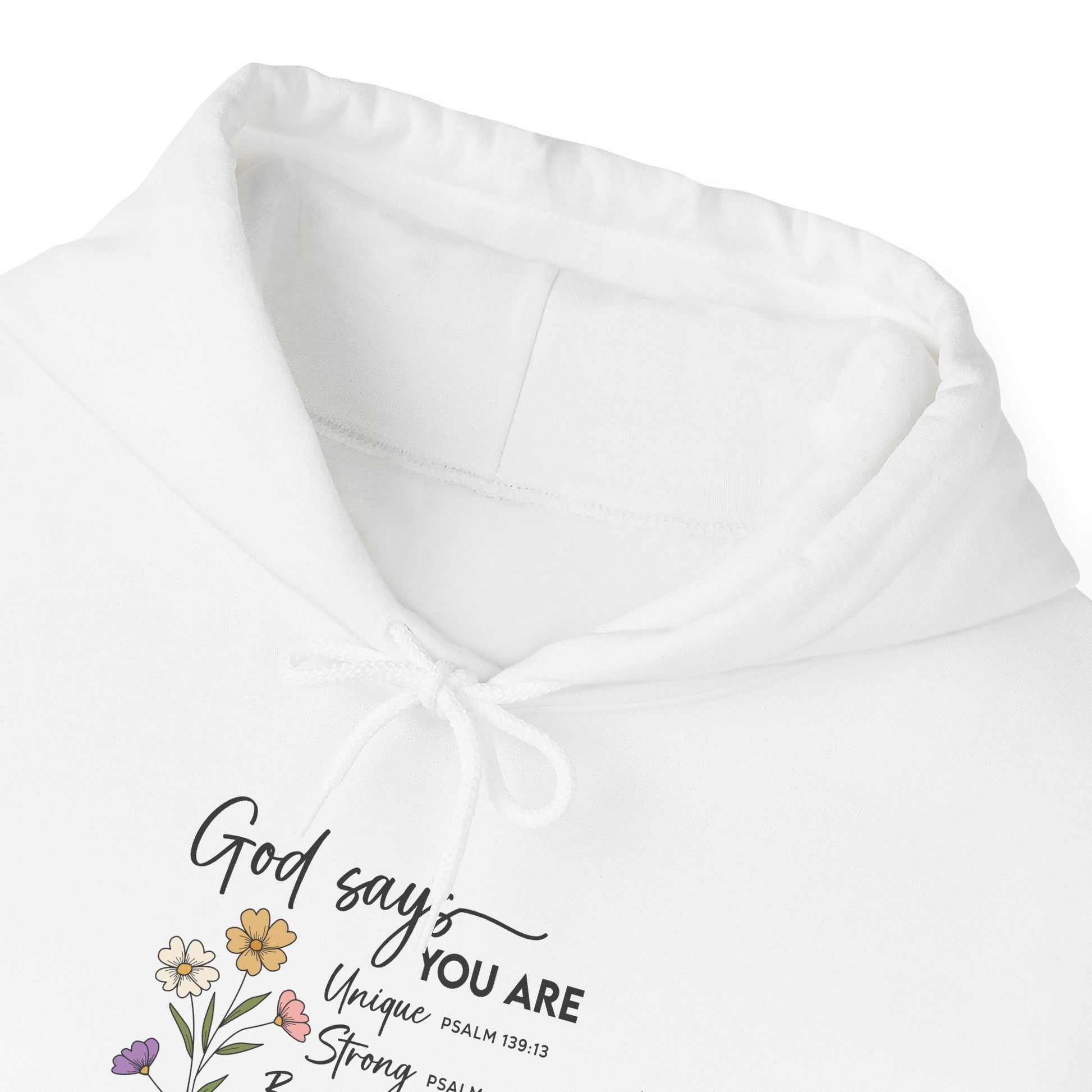 God Says You Are wildflower hoodie, additional product photo