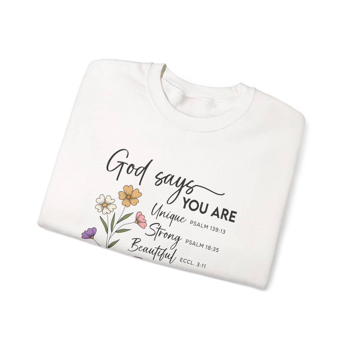 God Says You Are wildflower sweatshirt, additional product photo