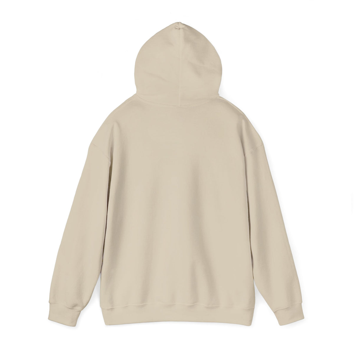 Grandma Claus Hoodie, back view with the hood up