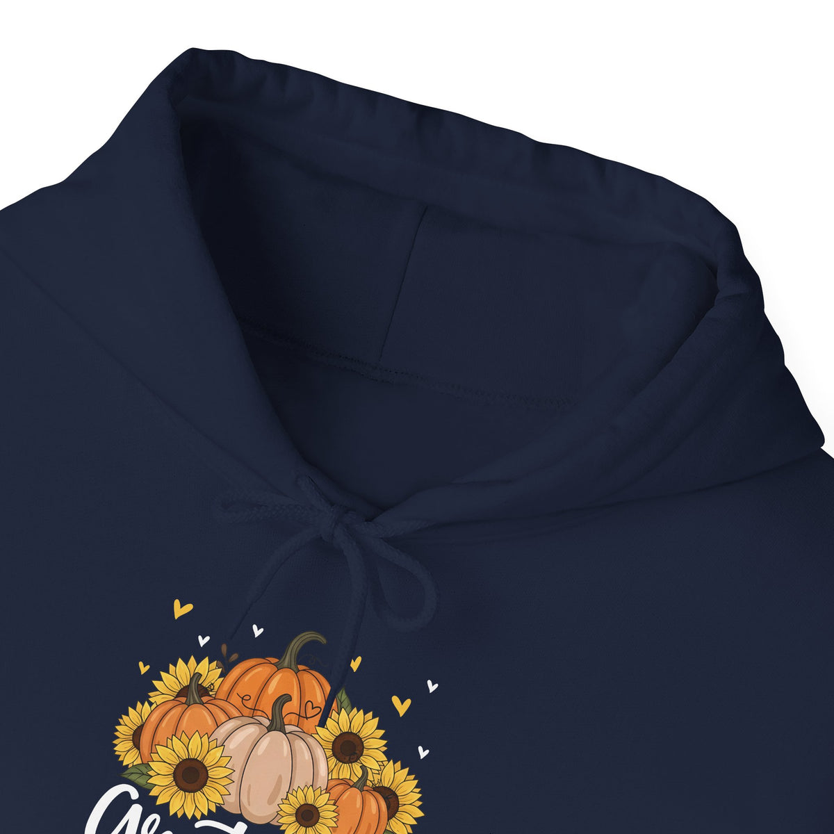 Grateful Mama Hoodie, front collar close-up