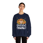 Model wearing the navy Grateful Mama Sweatshirt