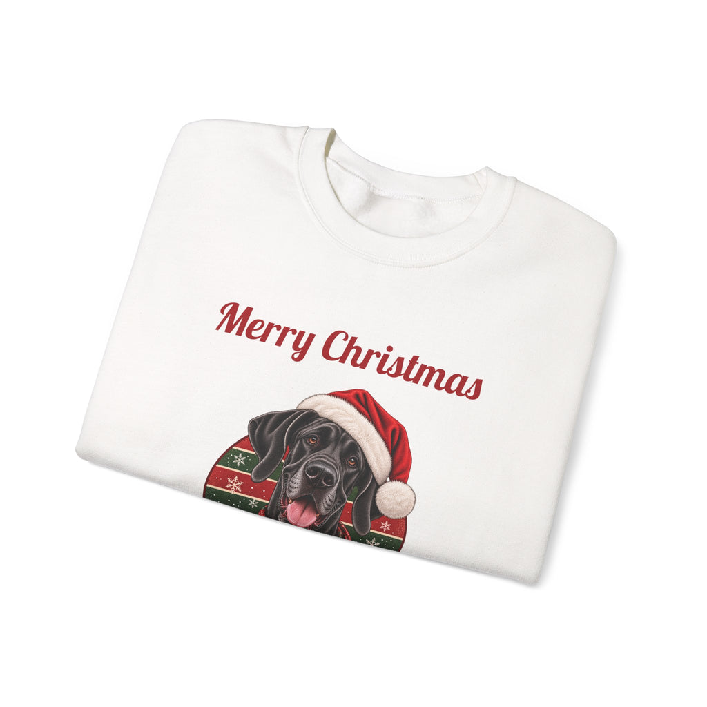 Merry Christmas From The Great Dane Sweatshirt, folded