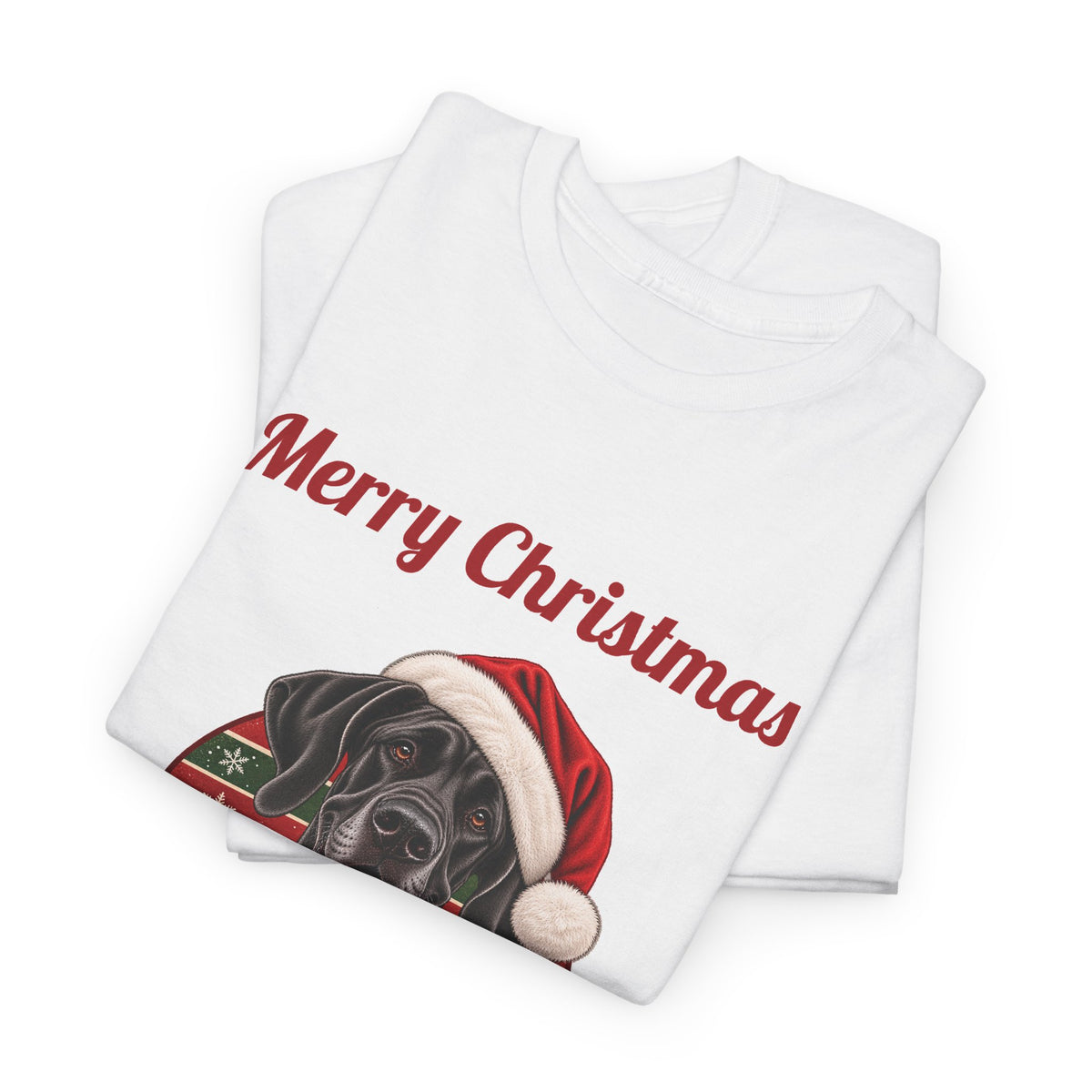 Merry Christmas From The Great Dane T-Shirt, folded