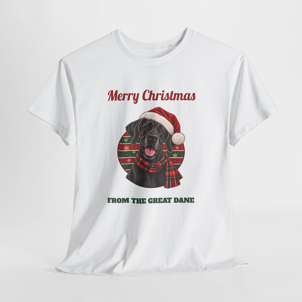 Merry Christmas From The Great Dane T-Shirt, flat lay