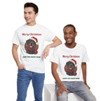 Model wearing the Merry Christmas From The Great Dane T-Shirt