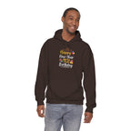 Man wearing the Dark Chocolate Happy New Year And Yes It's My Birthday Hoodie