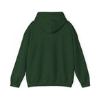 Harlequin Great Dane Christmas Hoodie in Forest Green, back view