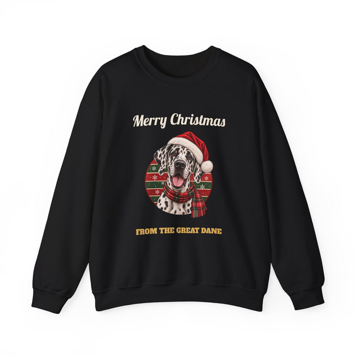 Harlequin Great Dane Christmas Sweatshirt