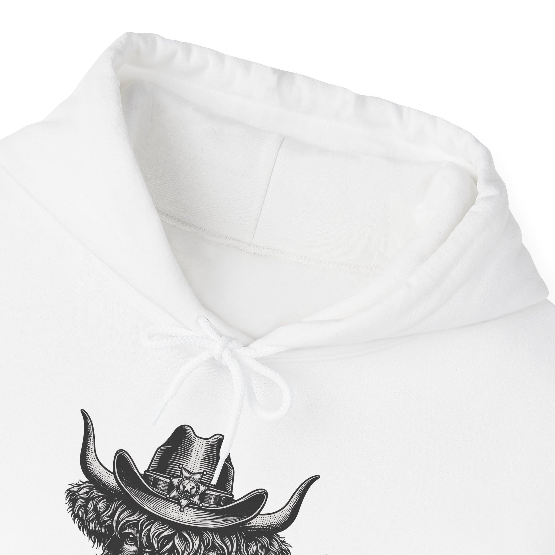 Highland cow cowboy hat hoodie, additional product view
