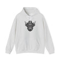 Ash grey Highland cow cowboy hat hoodie with vintage engraved cow in a sheriff hat