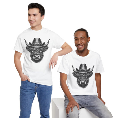 Highland cow cowboy hat t-shirt, additional product view