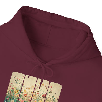 His Mercies Are New Every Morning hoodie with wildflower print, additional product photo