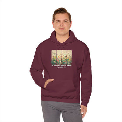 His Mercies Are New Every Morning hoodie with wildflower print, additional product photo