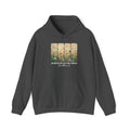 Dark Heather His Mercies Are New Every Morning hoodie with wildflower print, front view