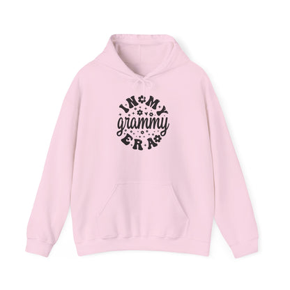 Light Pink In My Grammy Era retro daisy hoodie, front view